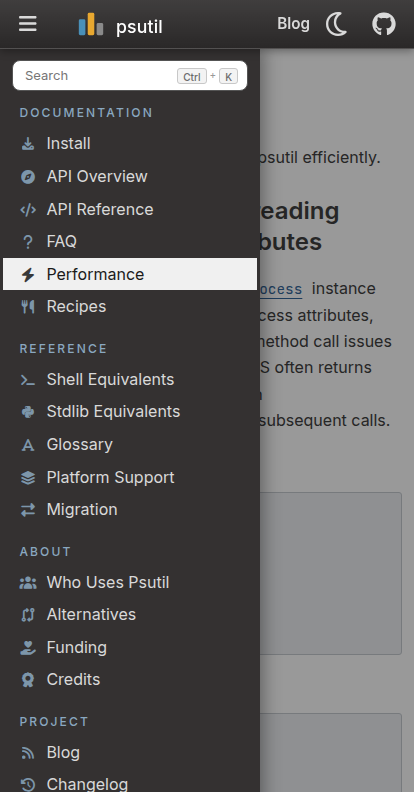 Mobile sidebar