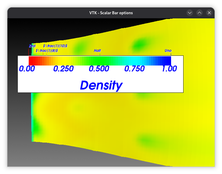 Horizontal Scalar Bar with Vertical Title Separation