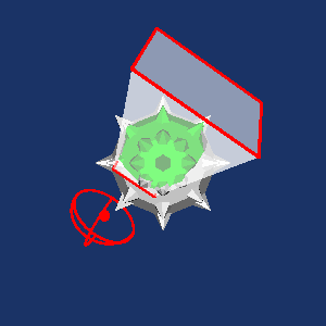 Screenshot of the Frustum widget in a VTK view